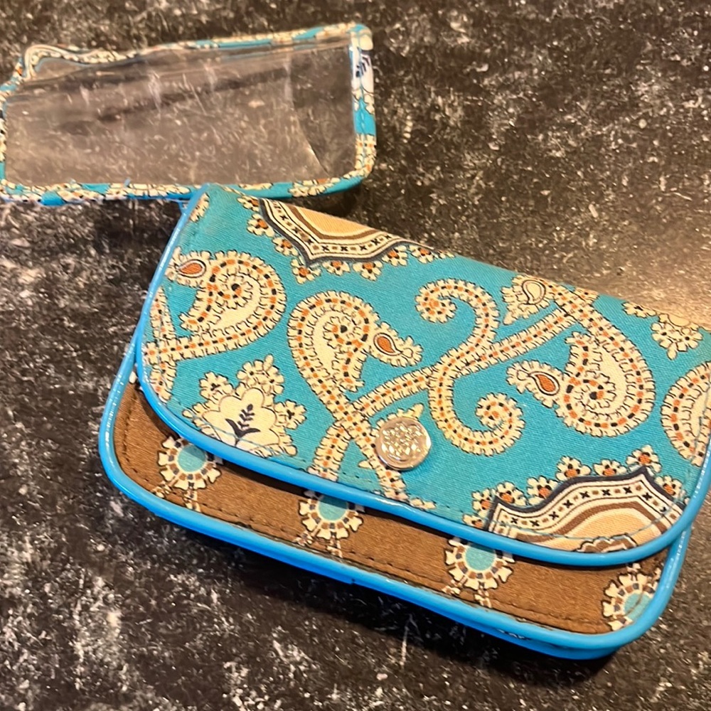 Vera Bradley wristlet purse with ID card